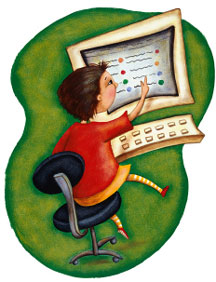 Boy at computer